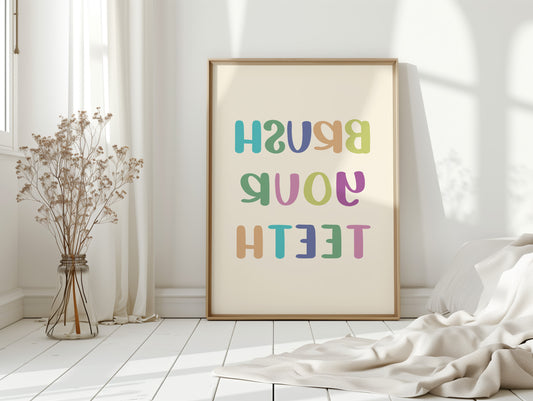 Pastel Letters Dance Like Spring Brush Your Teeth