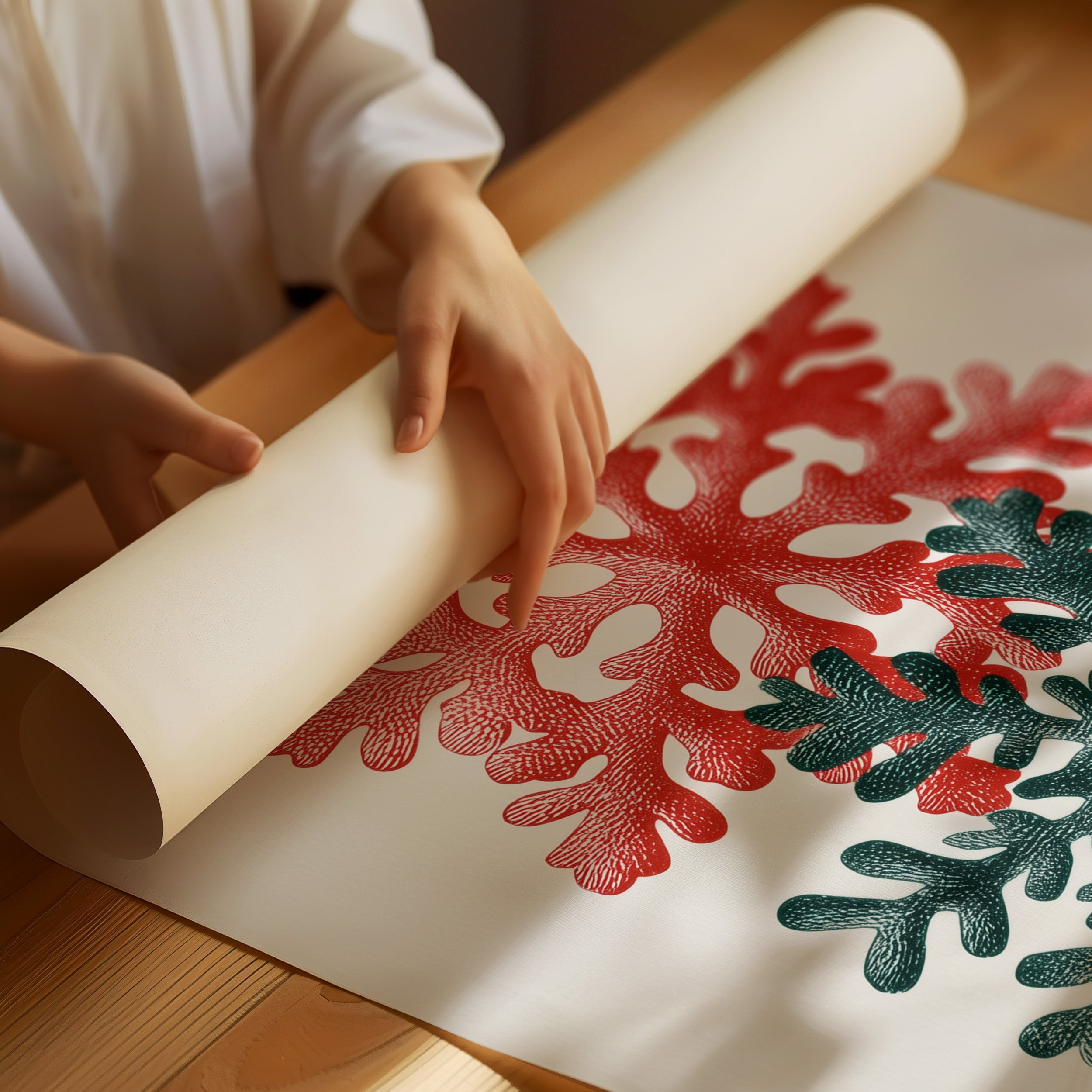 Two Snowflakes, Christmas Colors
