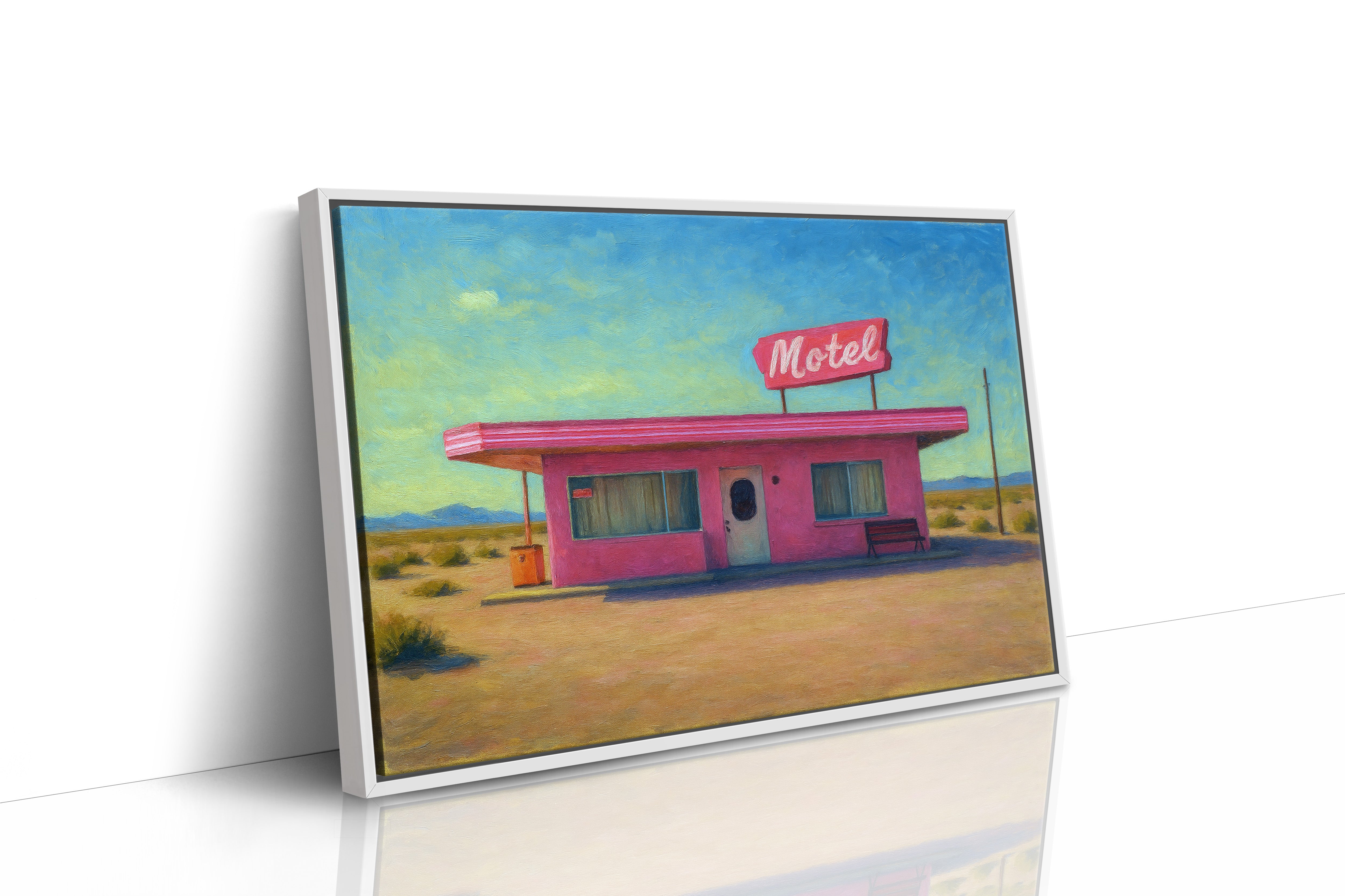 Desert Dream – Retro Pink Motel Wall Art