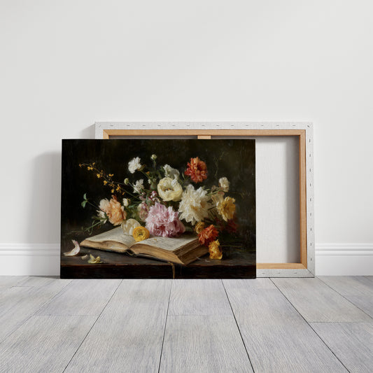 Blooms Rest On Literary Pages