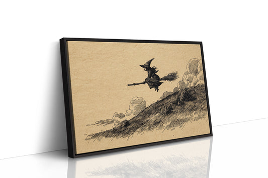 Midnight Flight Over Hillside Clouds