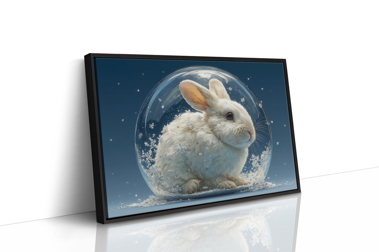 Rabbit Inside a Snow Globe