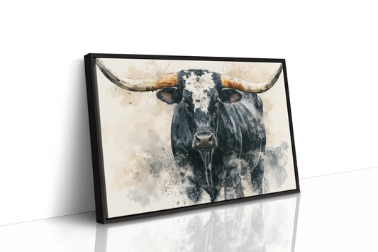 Longhorn Watercolor Portrait