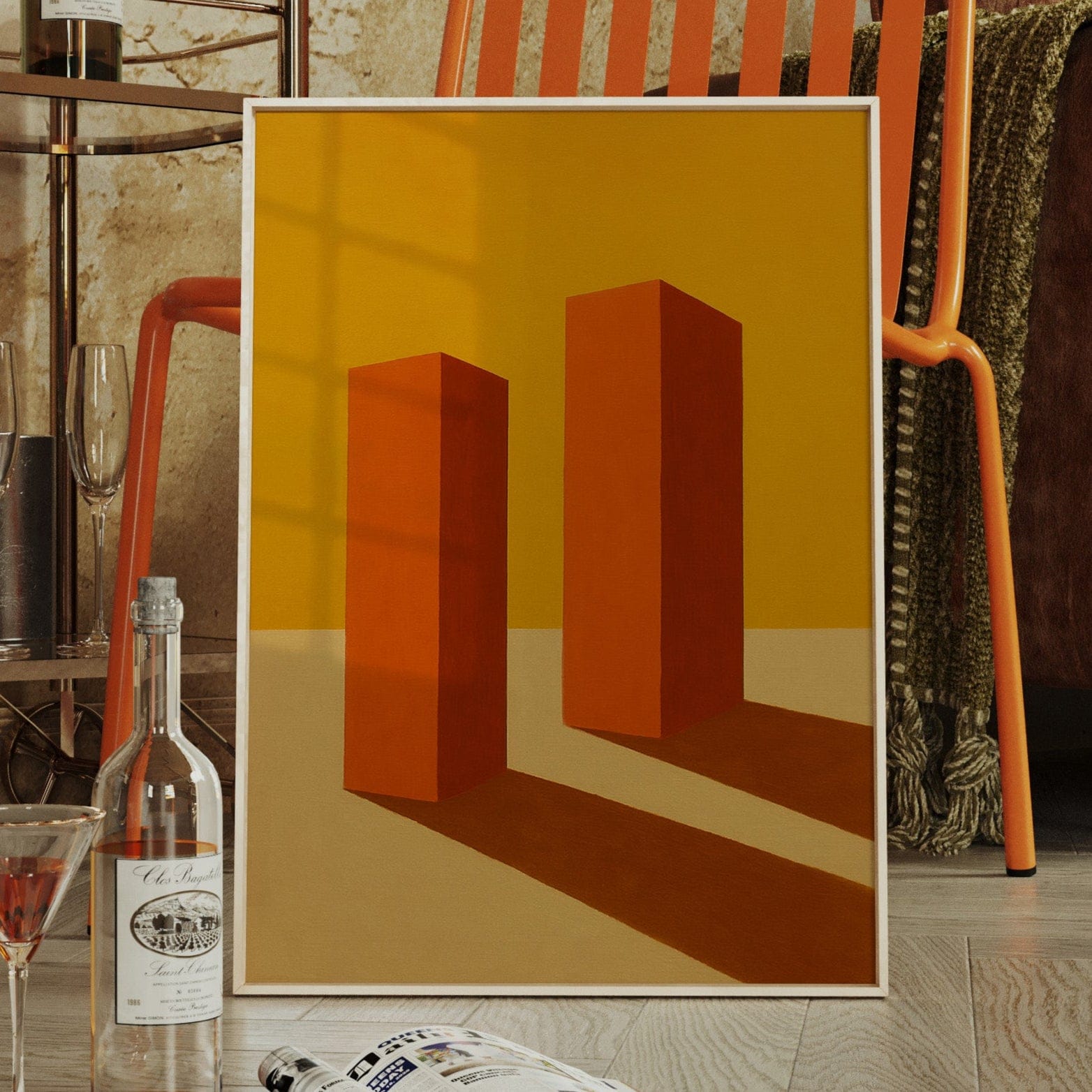 Monoliths Cast Long Desert Shadows