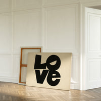 LOVE Modern Block Typography Print