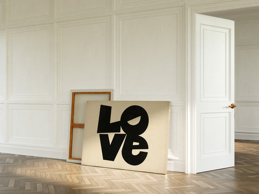 LOVE Modern Block Typography Print