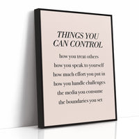 Things You Can Control Typography Print