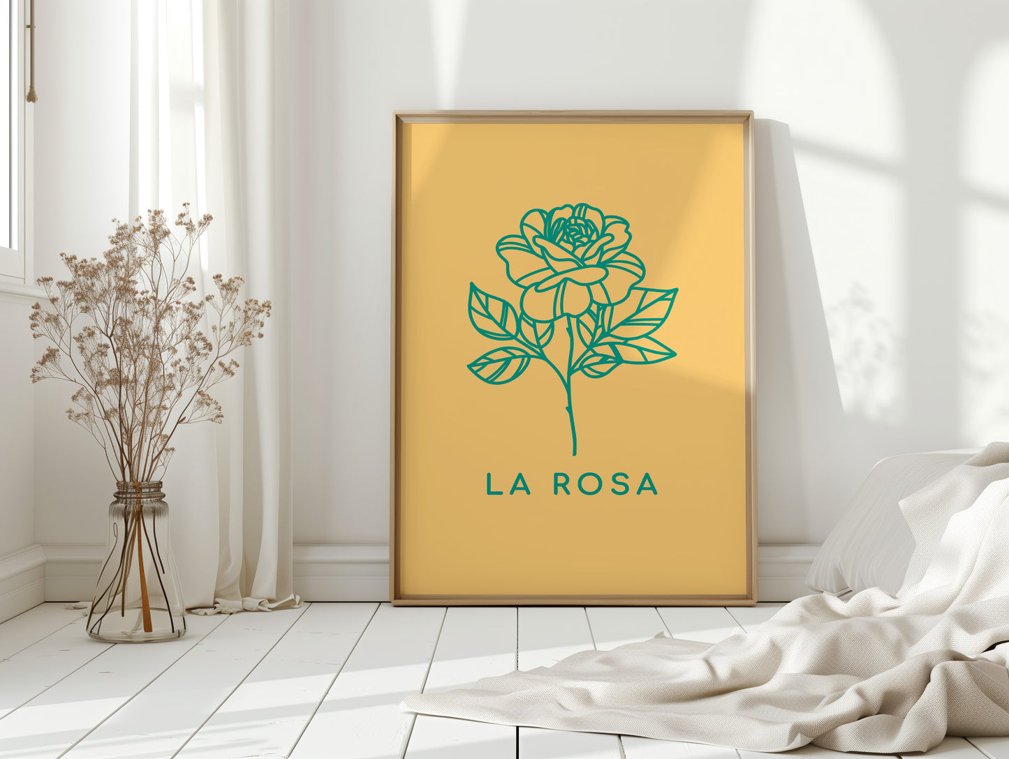 Turquoise Petals Dance Through Amber