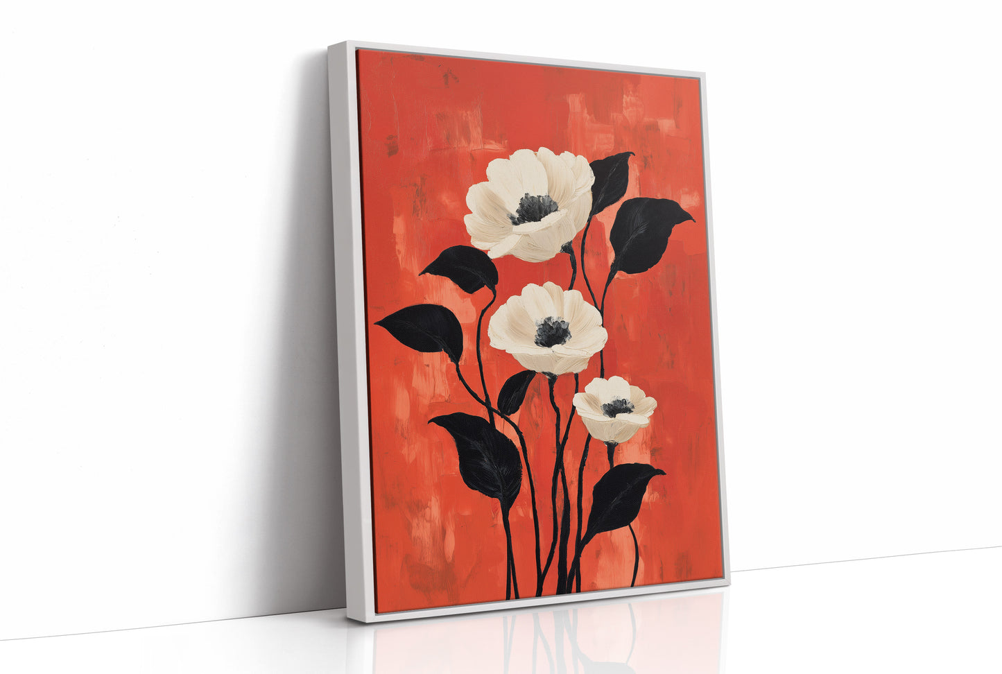 White Poppies Dance On Coral