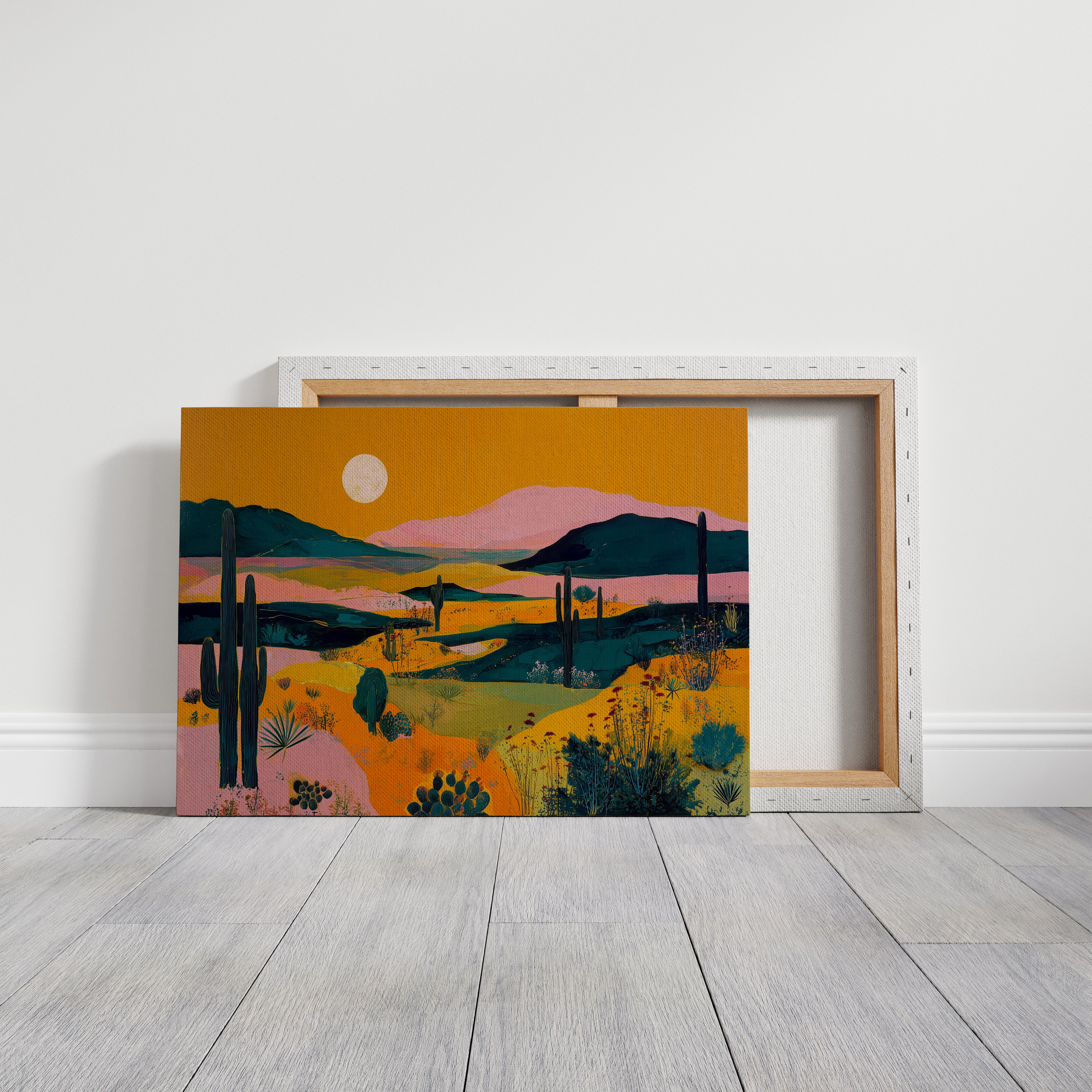 Saguaros Dance Under Honey Skies