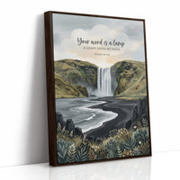 Your Word Is a Lamp: Icelandic Waterfall Shore
