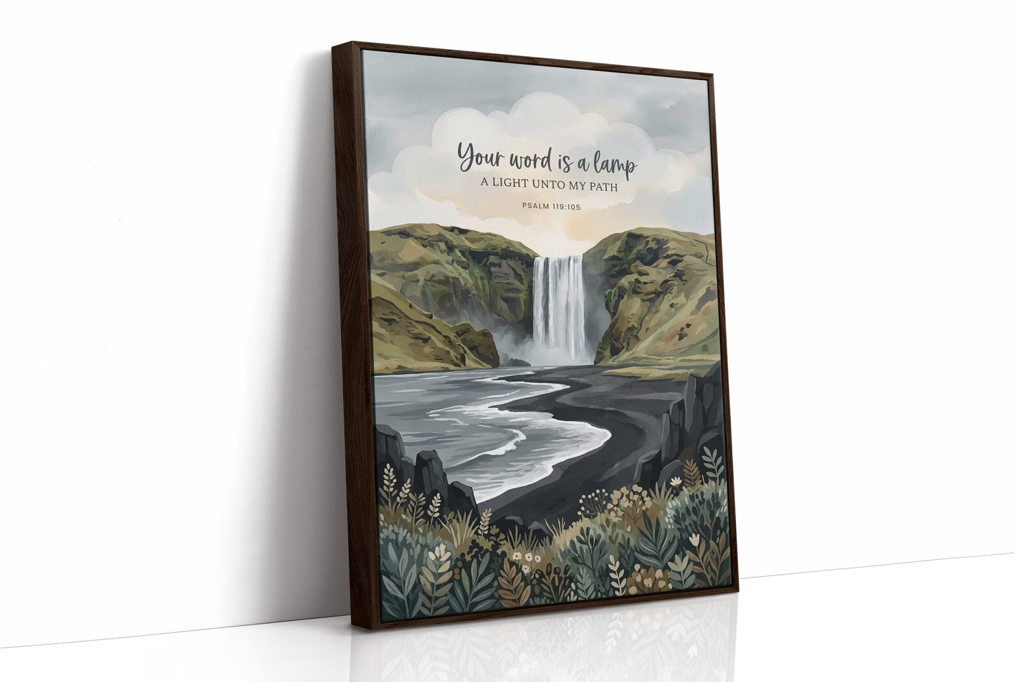 Your Word Is a Lamp: Icelandic Waterfall Shore