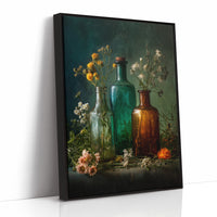 Wildflowers Caught In Vintage Glass