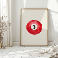 Lucky Number Three Glows Ruby