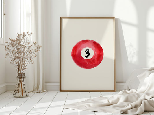 Lucky Number Three Glows Ruby