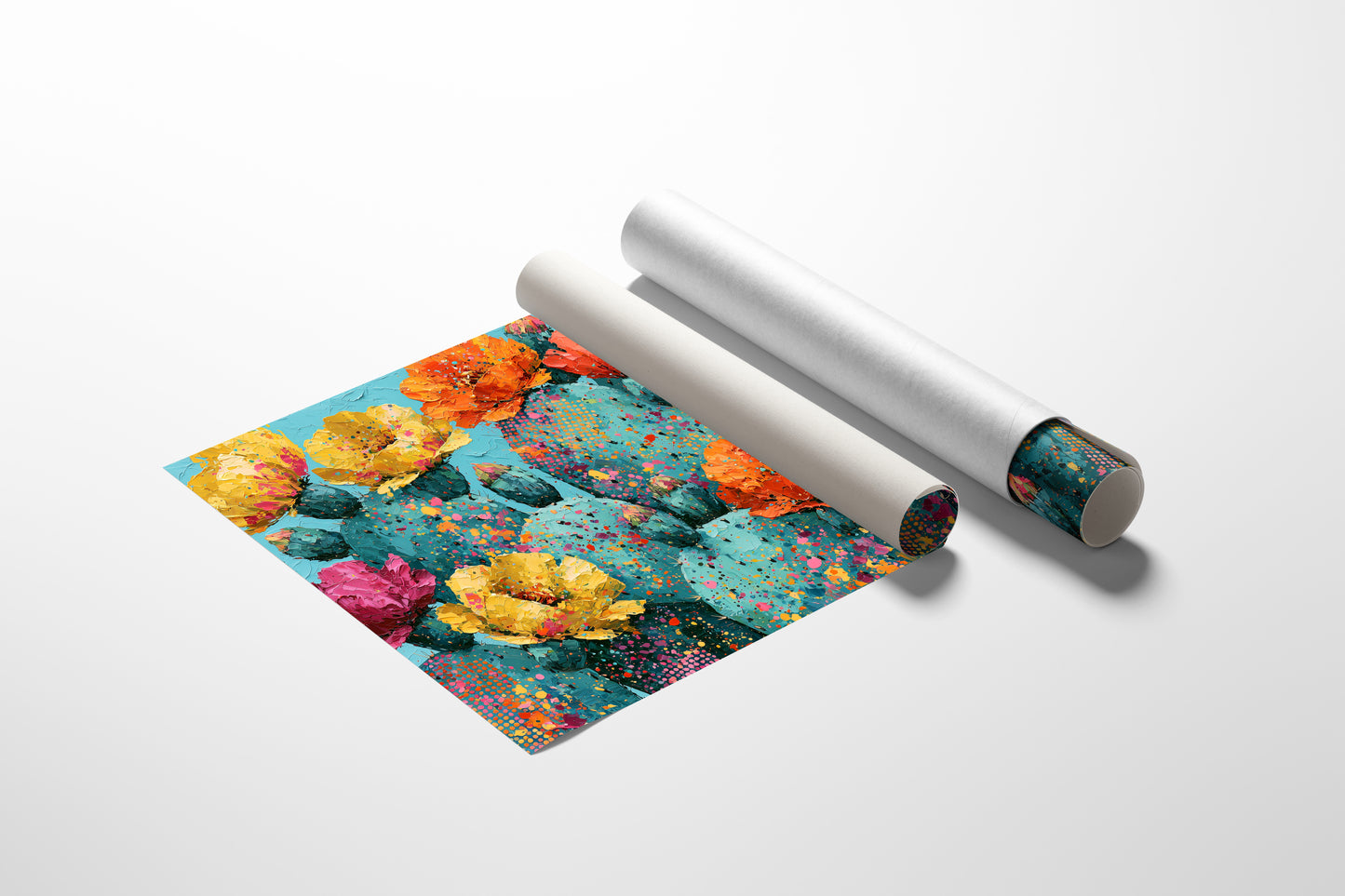 Cactus Bloom, Speckled Turquoise