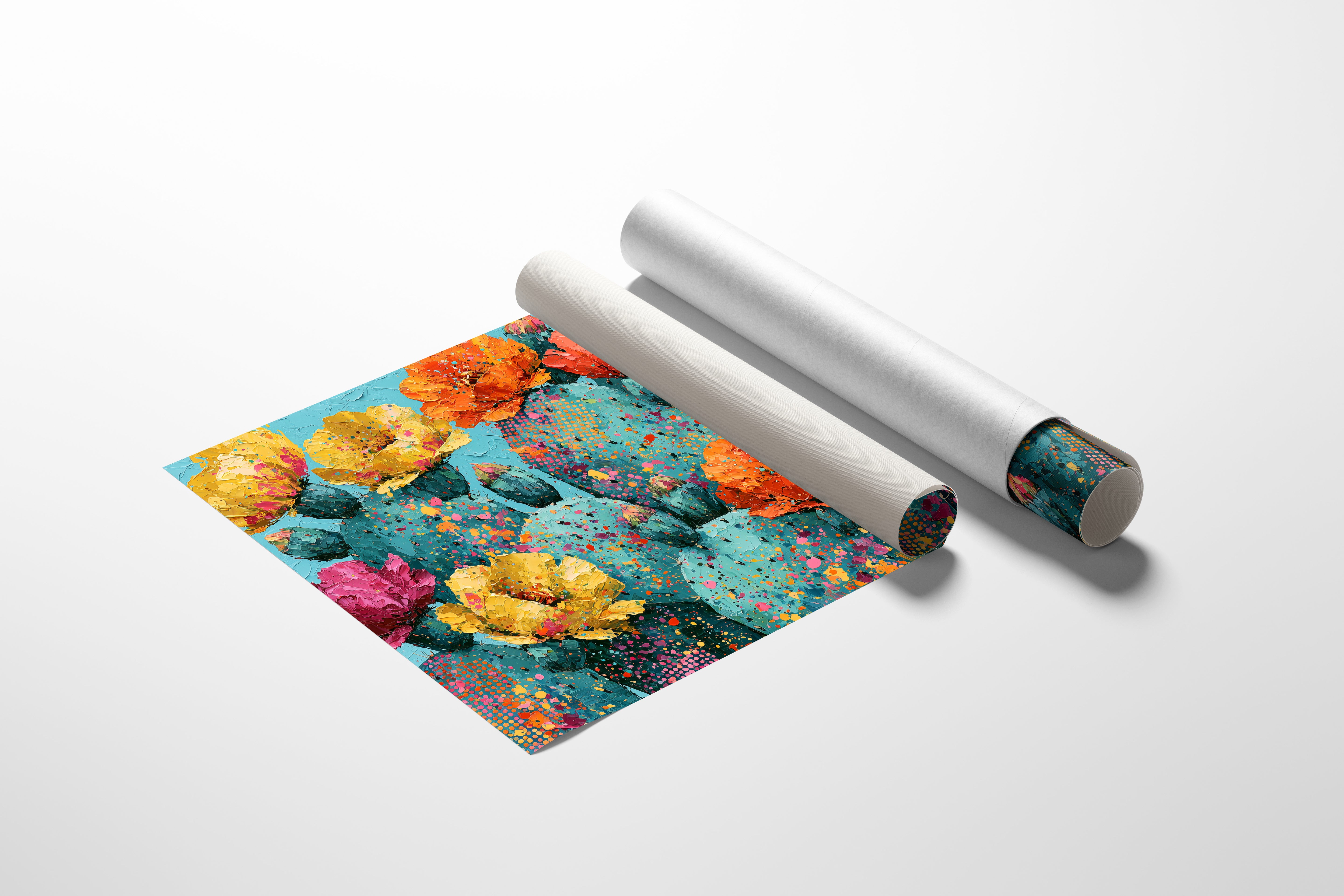 Cactus Bloom, Speckled Turquoise