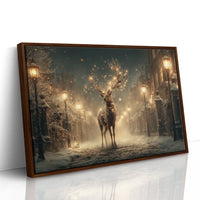 Starlit Stag Walks Victorian Streets