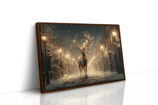 Starlit Stag Walks Victorian Streets