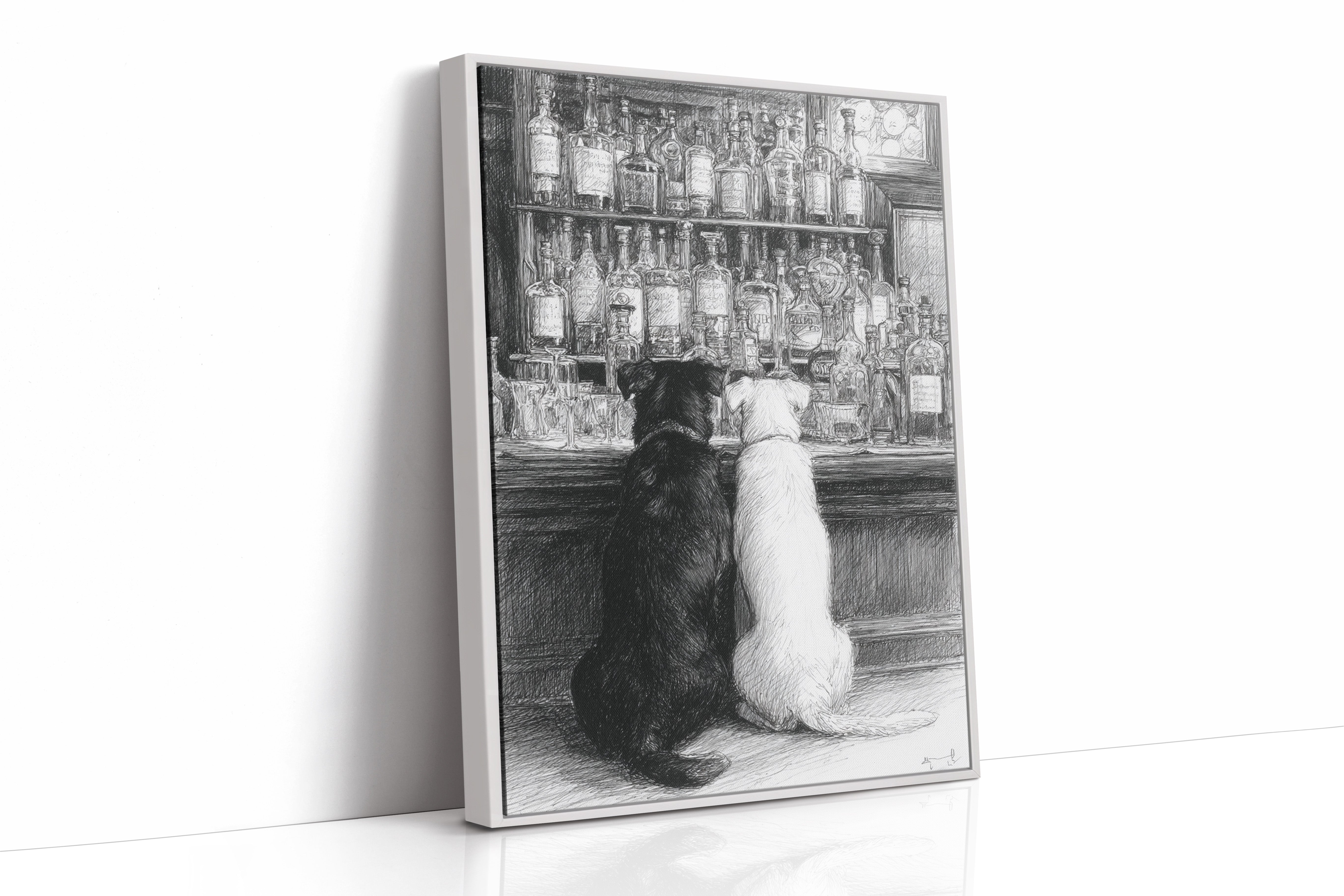 Two Friends at the Counter