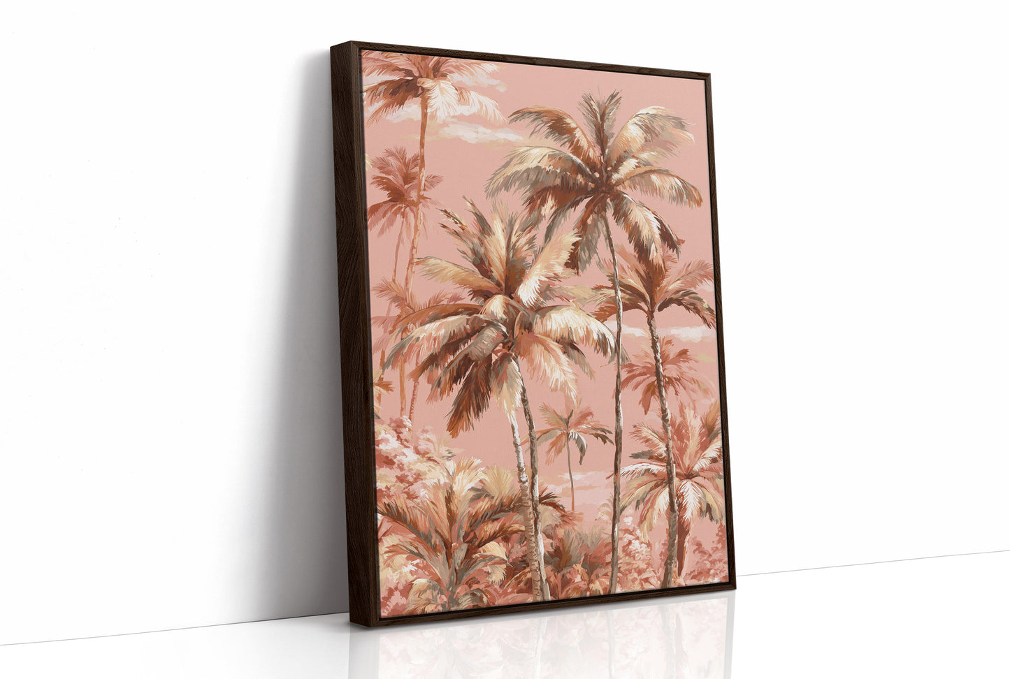 Palms Against Rose Sky