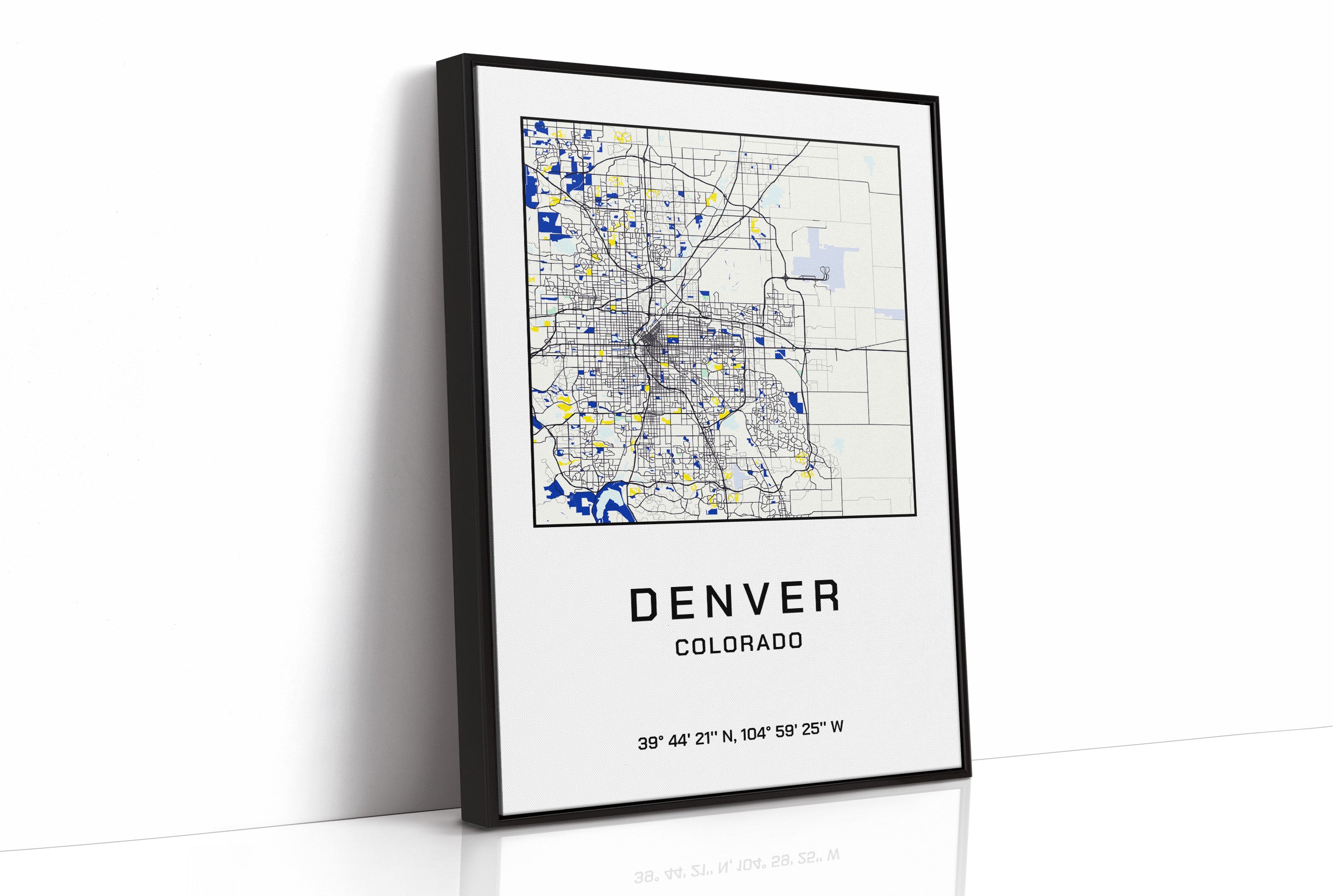 Denver, Mapped in Navy & Gold