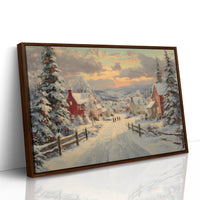 Winter Village Glows At Dusk