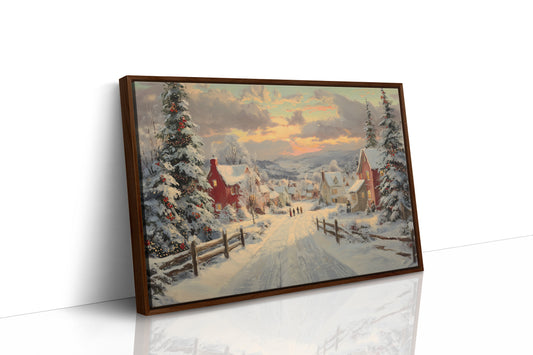 Winter Village Glows At Dusk