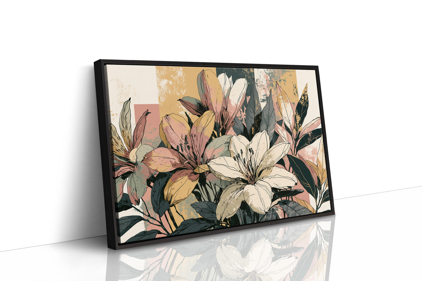 Lily Study, Color Block Botanical