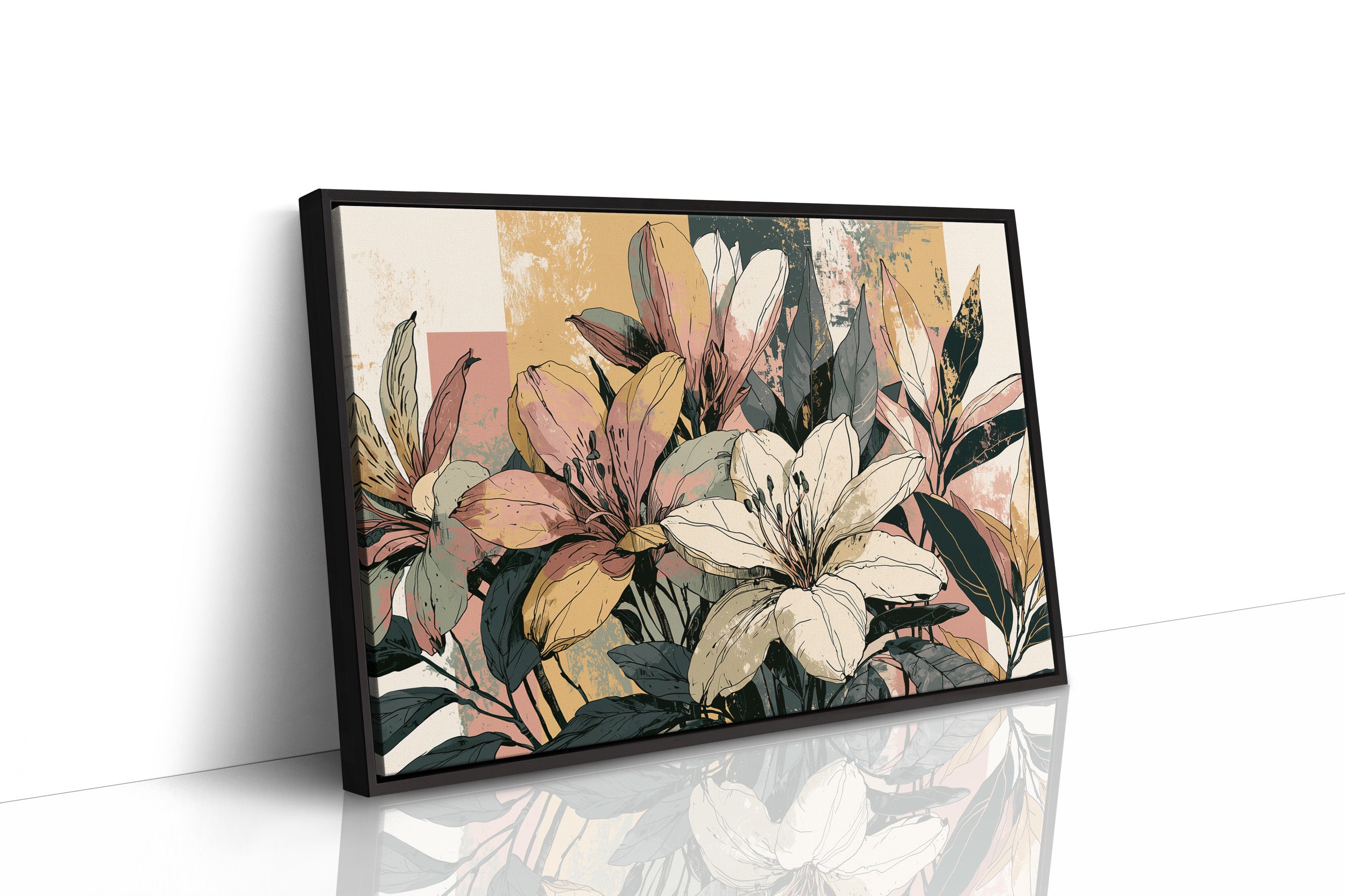 Lily Study, Color Block Botanical