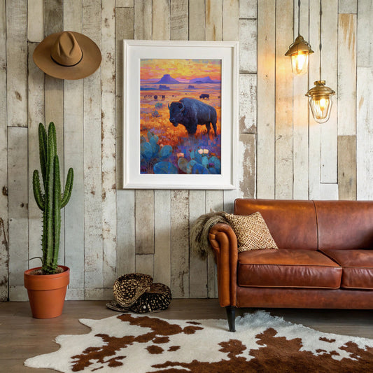 Prairie Bison Paint Golden Hours