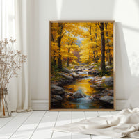 Maple Light Dances On Mountain Stream