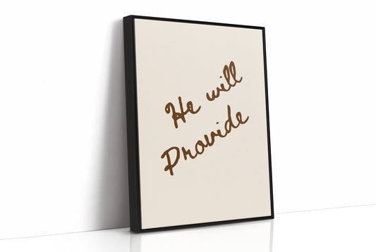 Coffee Words On Cream Canvas