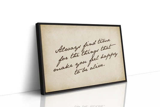Handwritten Reminder to Live