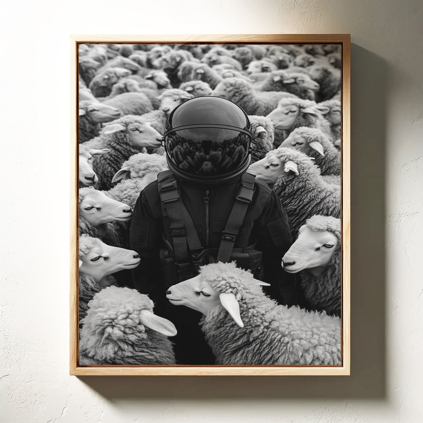 Astronaut Among the Sheep