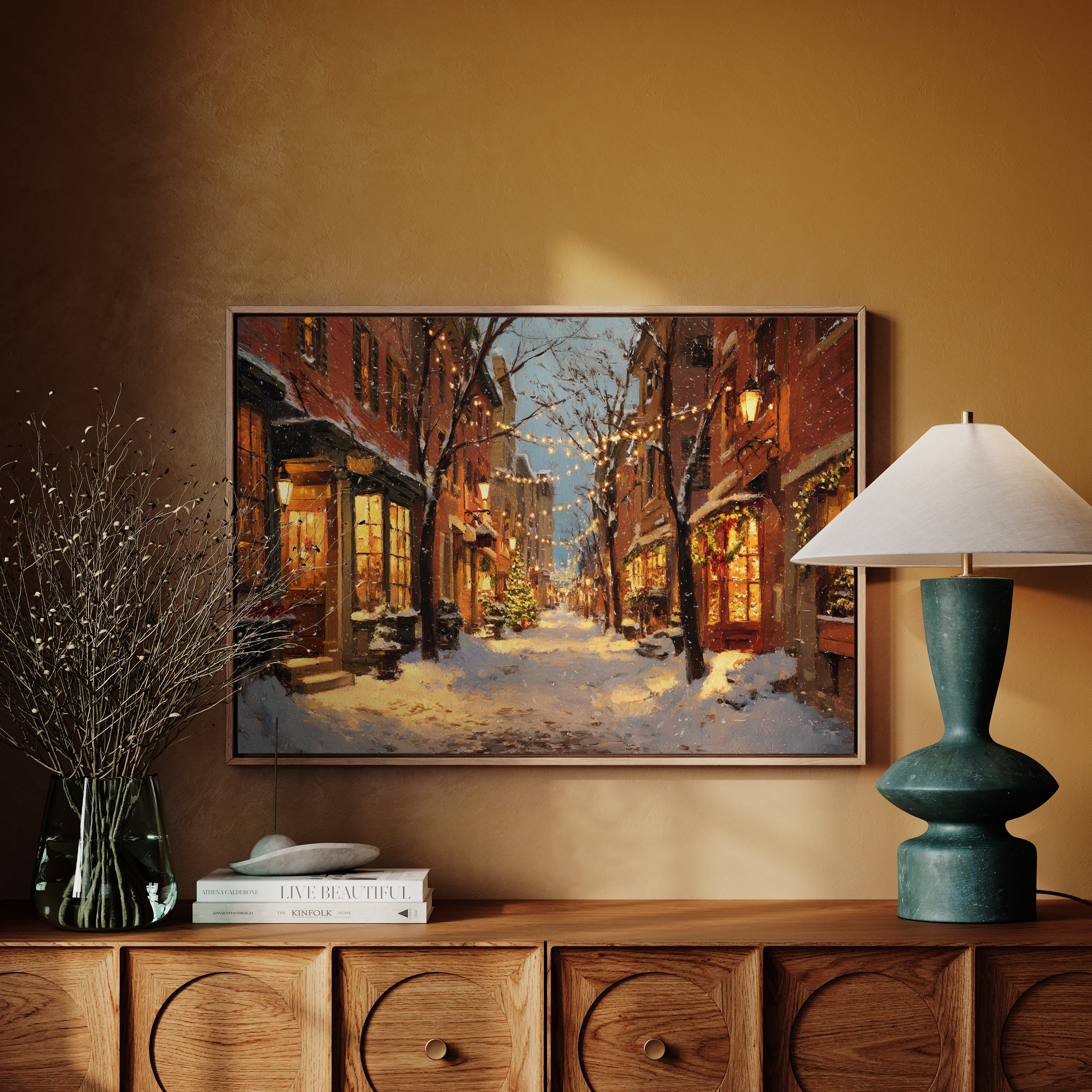 Beneath Twinkling Winter Lights