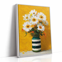 Tuesday Daisies in a Striped Vase