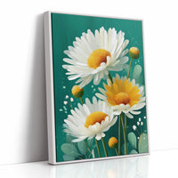 Summer Daisies Dance In Emerald Light