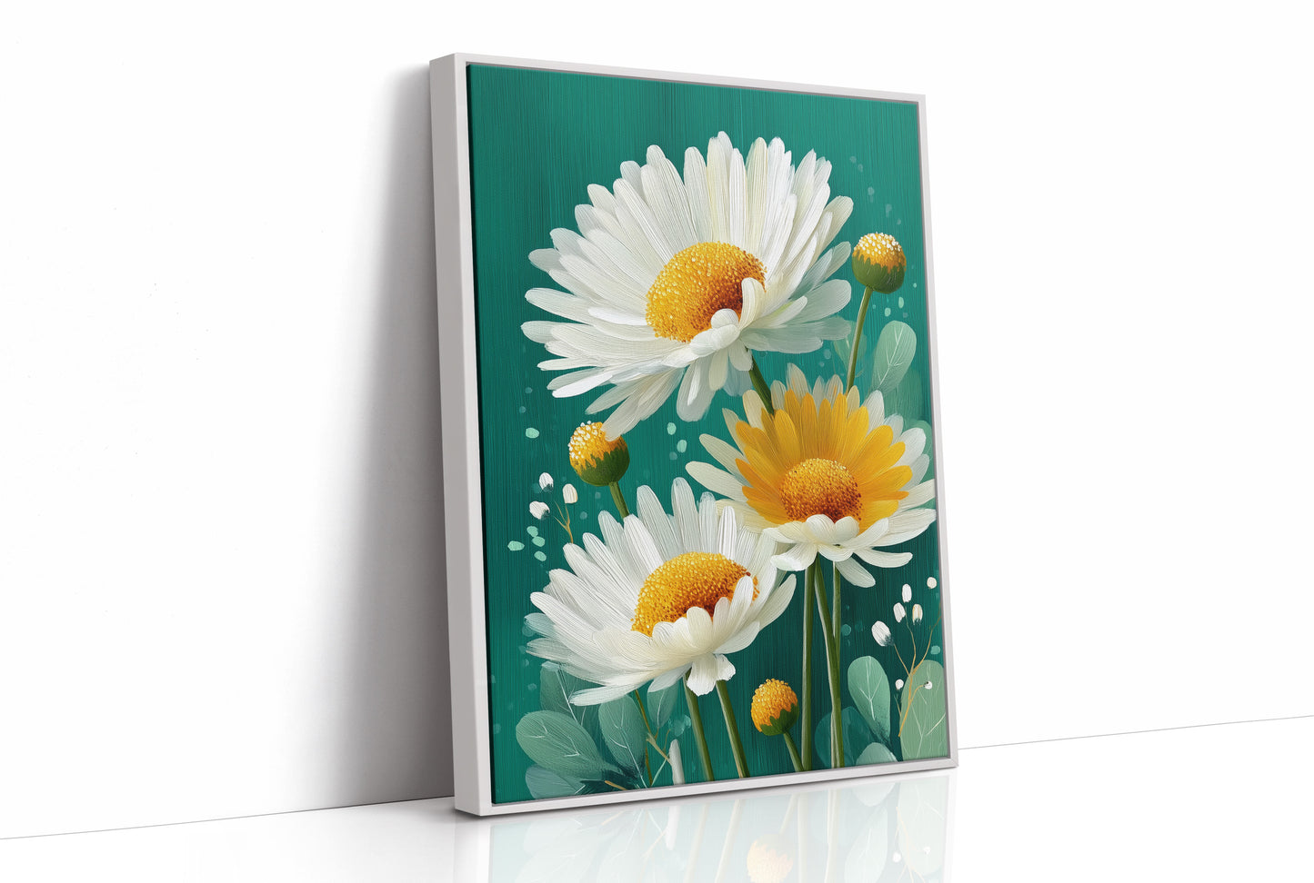 Summer Daisies Dance In Emerald Light