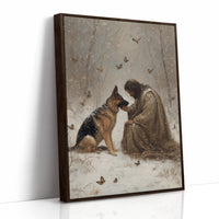 Winter's Bond Amid Dancing Butterflies