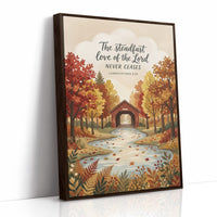 The Steadfast Love of the Lord: Covered Bridge Autumn Stream