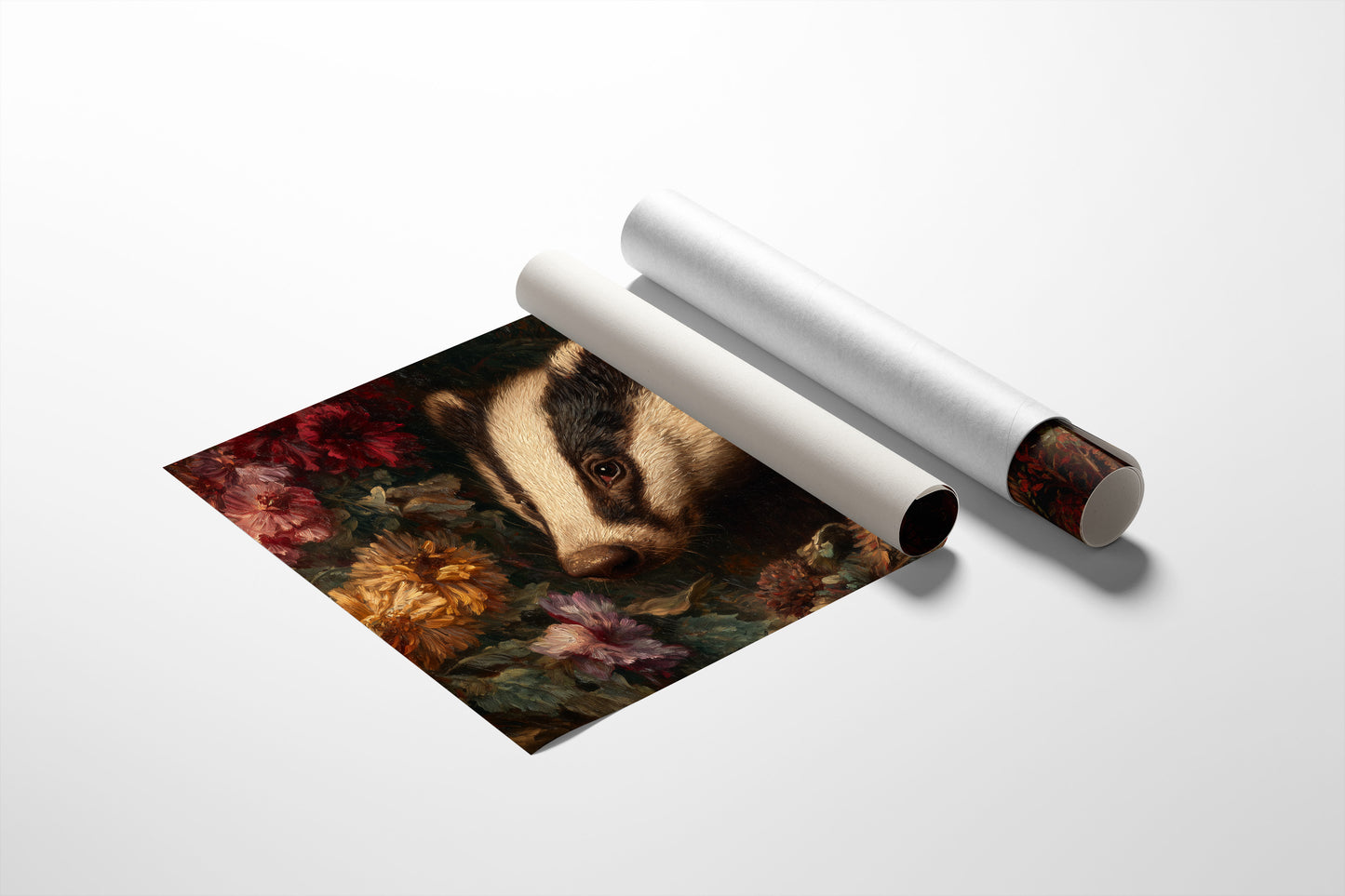 Woodland Creature Among Autumn Blooms