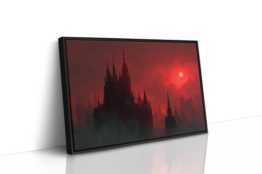 Crimson Spires Under Blood Moon