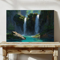 Sacred Waters Dance Between Cliffs