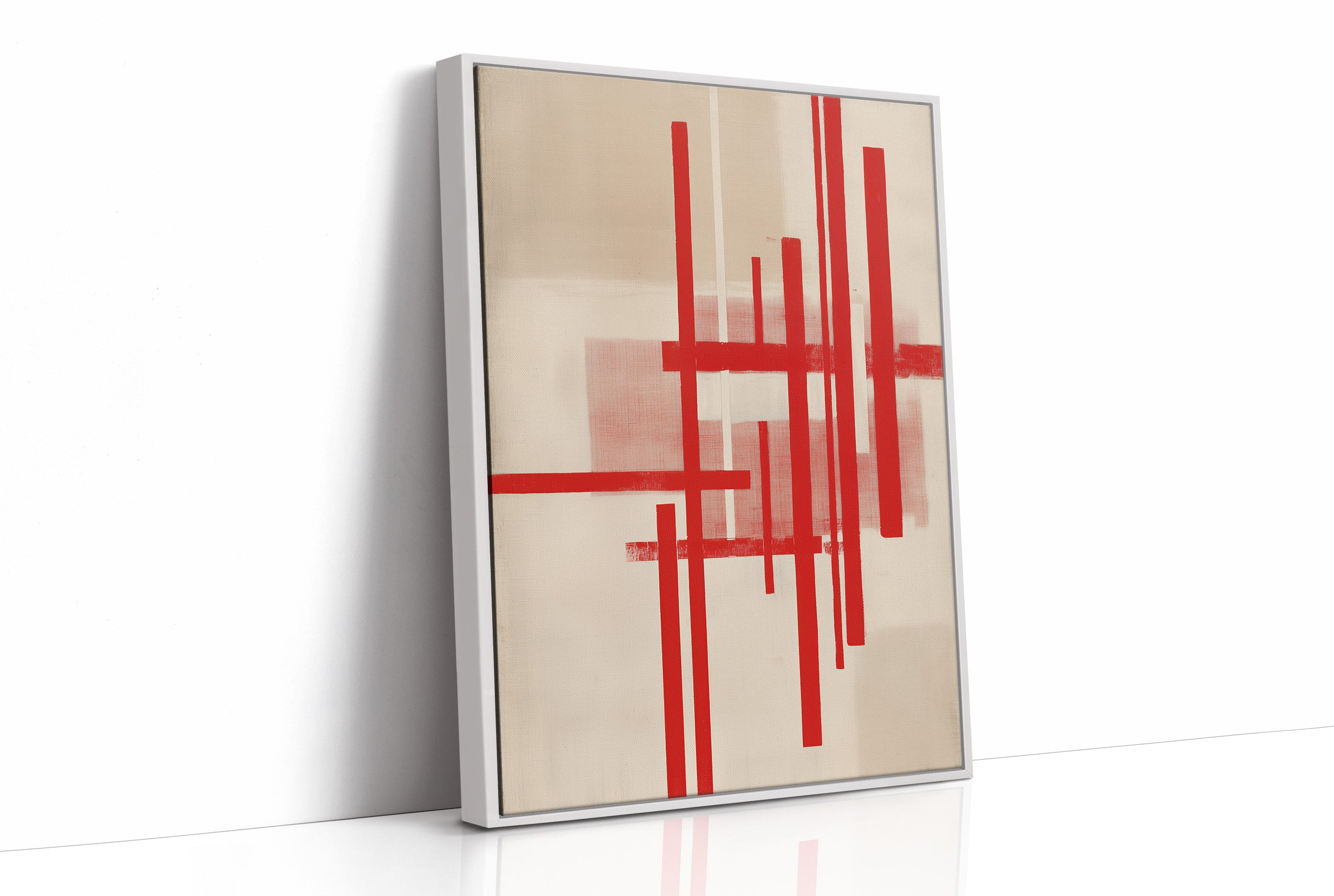 Red Lines Dance Through Morning Light