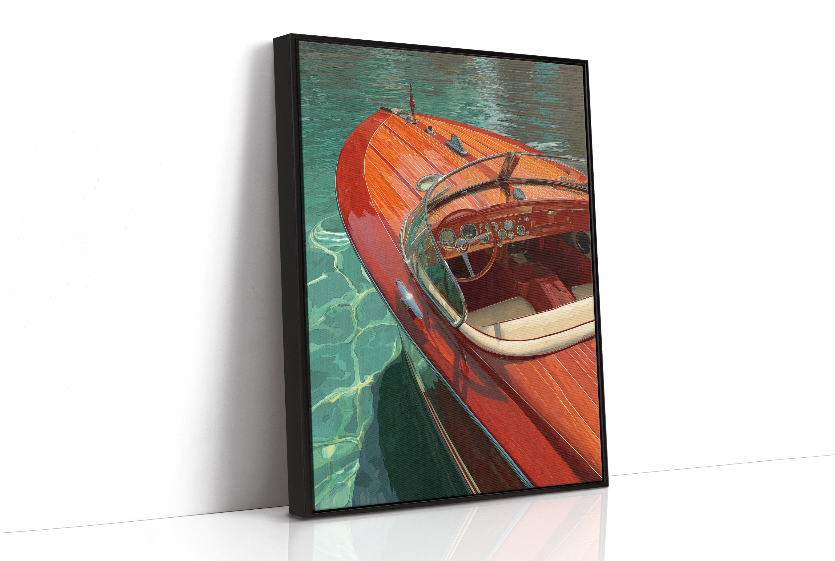 Mahogany Glides Through Emerald Waters