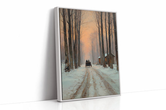 Carriage Through a Winter Glow