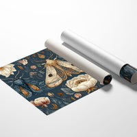 Night Moths Among Blooming Peonies