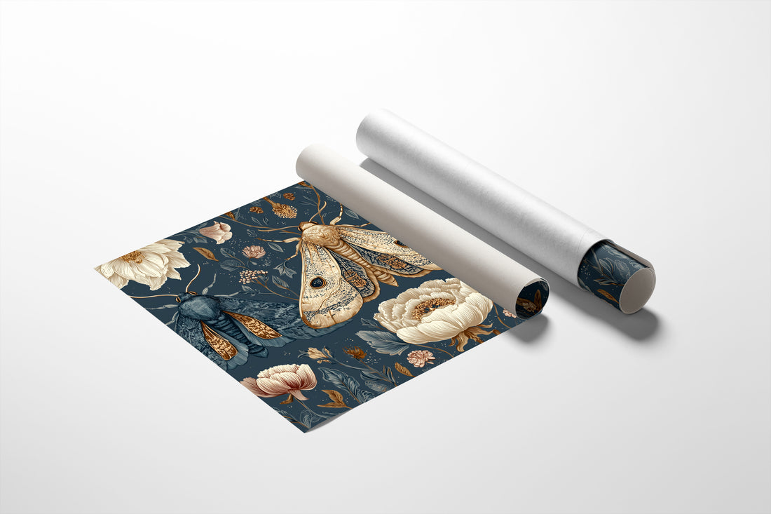 Night Moths Among Blooming Peonies – Kooly