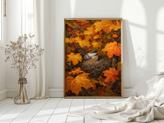 Maple Leaves Shield Chickadee's Rest